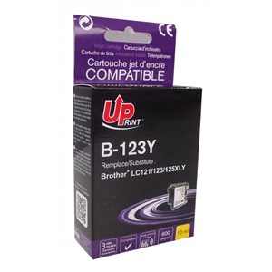Uprint - Cartouche compatible pour Brother LC123 XL Jaune