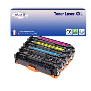 T3AZUR - Lot de 4 Toner/Laser générique HP CC530A/CE410A/CF380A