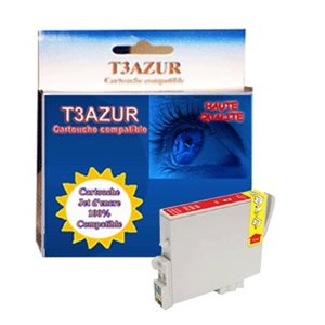 T3AZUR - Cartouche compatible Epson T0547- Rouge