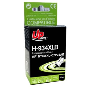 Uprint - Cartouche compatible HP n°934XL (C2P23AE) Noire