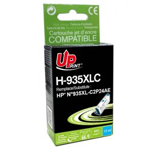 Uprint - Cartouche compatible HP n°935XL (C2P24AE) Cyan