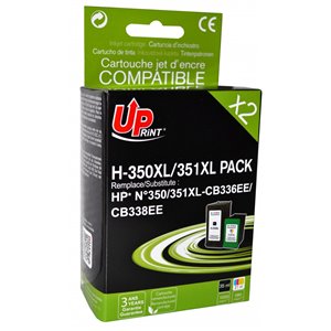 Uprint - Pack de 2 cartouches compatibles HP (n°350 + 351) XL