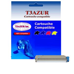43487711- Toner Laser compatible pour Oki C8600 / C8800 Cyan