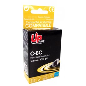 Uprint - Cartouche compatible Canon CLI-8 Cyan (avec puce)