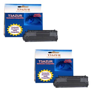 T3AZUR - Lot de 2 Toner/Laser générique HP Q2612X / HP 12X