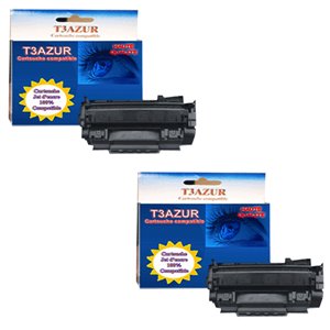 T3AZUR  -Lot de 2  Toner/Laser génériques HP Q5949X / HP 49X
