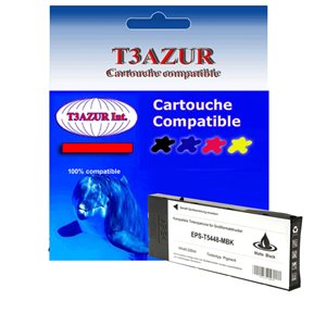 T3AZUR - Cartouche compatible EPSON T5448 (C13T544800) - Noire Matt 220ml