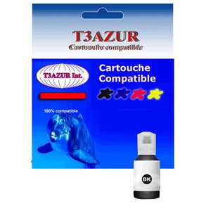 T3AZUR - Bouteille encre compatible EPSON 105 (C13T00Q140) - Noire 140ml
