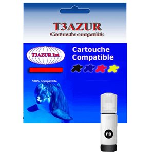 T3AZUR - Bouteille encre compatible EPSON 106 (C13T00R140) - Photo Noire 70ml