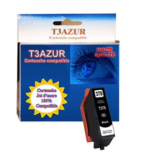 T3AZUR -Cartouche compatible Epson 378XL (C13T37914010/C13T37814010)- Noire 