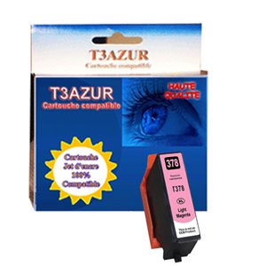 T3AZUR -Cartouche compatible EPSON T3796/T3786 (378XL) - Light Magenta (série Ecureuil) 830 pages