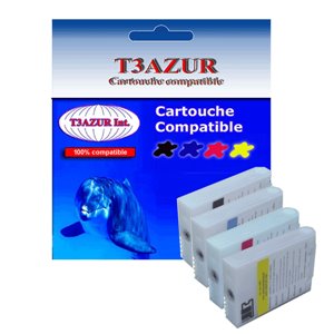 T3AZUR -  Lot de 4 Cartouches compatibles CANON BJI-643 (29ml)
