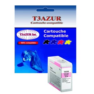 T3AZUR - Cartouche compatible Epson T8506 (C13T850600) - Light Magenta 80ml