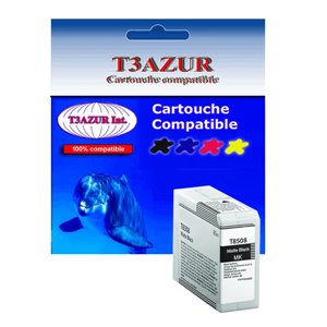 T3AZUR - Cartouche compatible Epson T8508 (C13T850800) - Noir Matt 80ml