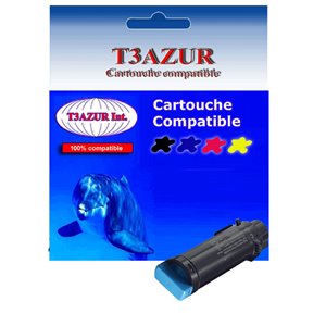 T3AZUR - Toner compatible Dell H625CDW/ H825CDW/ S2825CDN (593-BBSD) Cyan