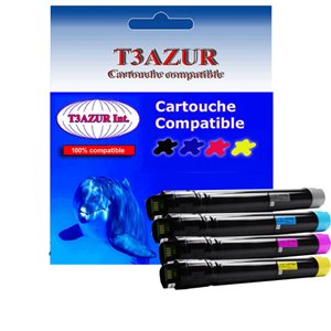 T3AZUR -Lot de 4 Toners compatibles Dell 7130CDN