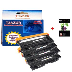 Lot de 4 Toners compatibles Samsung Xpress C483W, C483 , CLT404S + 20f A6 brillantes-T3AZUR 