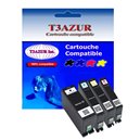 T3AZUR - Lot de 4 Cartouches compatibles DELL 33 