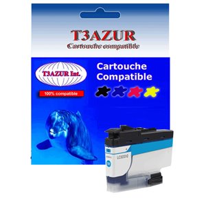 T3AZUR - Cartouche compatible Brother LC3233 (LC-3233C)  XL Cyan