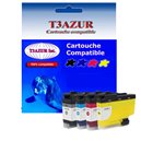 T3AZUR - Lot de 4 Cartouches compatibles Brother LC3235 (LC-3235)  XL 