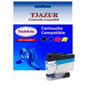 T3AZUR - Cartouche compatible Brother LC3237 (LC-3237C) XL Cyan