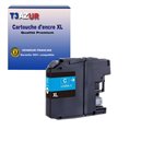 T3AZUR - Cartouche compatible Brother LC525XL (LC525XLC) Cyan