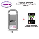 Cartouche compatible Canon  PFI706 , PFI-706, PFI 706  Light Magenta +10f PPA6 -T3AZUR