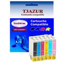 T3AZUR - Lot de 6 Cartouches compatibles Epson T0331/2/3/4/5/6