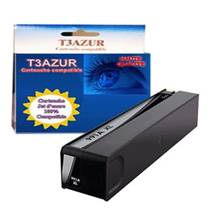 T3AZUR -Cartouche compatible HP 991X/991A (M0K02AE/M0J86AE) - Noire