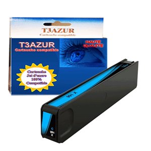 T3AZUR -Cartouche compatible HP 991X/991A (M0J90AE/M0J74AE) - Cyan