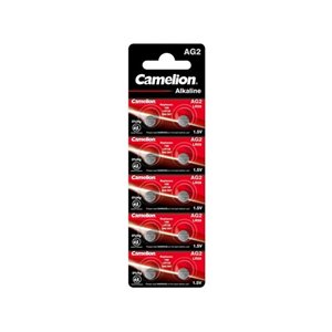 Camelion - Lot de 10 piles AG 2 / LR59 / LR726 / 396 0% mercure