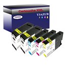 Lot de 5 cartouches compatibles pour Canon PGI2500XL (9266B001)  (2Bk/1C/1M/1Y) - T3AZUR