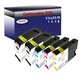 Lot de 5 cartouches compatibles pour Canon PGI2500XL (9266B001)  (2Bk/1C/1M/1Y) - T3AZUR