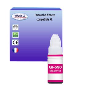 Cartouche compatible pour Canon GI590 (GI-590M/1605C001) Magenta - T3AZUR