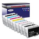 Lot de 9 Cartouches Compatibles pour Epson T7601/ T7602/ T7603/ T7604/ T7605/ T7606/ T7607/ T7608/ T7609  - T3AZUR