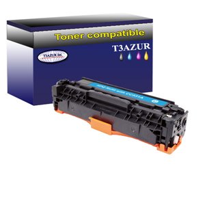 T3AZUR - Toner générique Canon CRG-718 / CRG 718 / HP 304A  Cyan