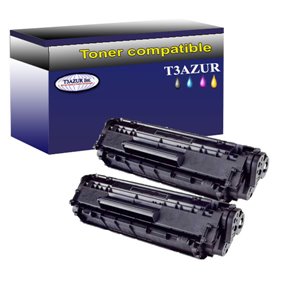 T3AZUR - Lot de 2 Toner générique  Canon EP703 / HP 12A