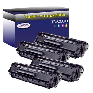 T3AZUR - Lot de 4 Toner générique  Canon EP703 / HP 12A