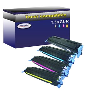 T3AZUR - Lot de 4 Toner générique HP Q6003A/ Canon EP707