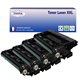 T3AZUR - Lot de 4 Toners compatibles avec HP CF237X (37X) Noir 