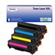 T3AZUR - Lot de 4 Toners génériques HP CF540/1/2/3X (203X)