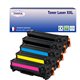 T3AZUR - Lot de 5 Toners génériques HP CF540/1/2/3X (203X)