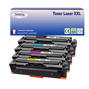 T3AZUR - Lot de 4 Toner/Laser génériques HP CF410/1/2/3X (Haute Capacité)