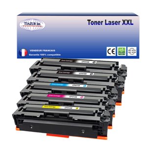 T3AZUR - Lot de 5 Toner/Laser génériques HP CF410/1/2/3X (Haute Capacité)