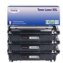 T3AZUR - Lot de 3 Toner/Laser générique HP Q2612A / HP 12A