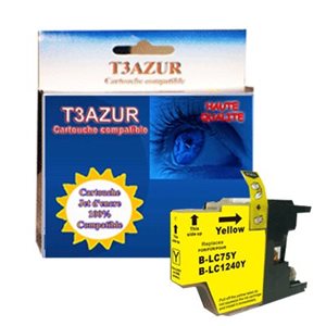 T3AZUR- Cartouche compatible pour Brother LC1240 XL Yellow
