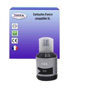 Encre compatible Epson 105 (C13T00Q140) - Noire 140ml