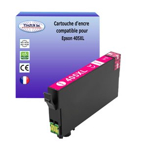 Cartouche compatible avec Epson WF-3820DWF, WF-3825DWF, WF-4820DWF pour Epson 405XL- Magenta - 18ml