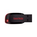 Mémoire Sandisk Cruzer Blade USB 2.0 16Go - Sans Couvercle - Couleur Noir / Rouge