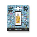 TechOneTech Clé USB Emojis  Mémoire USB 2.0 32 Go 